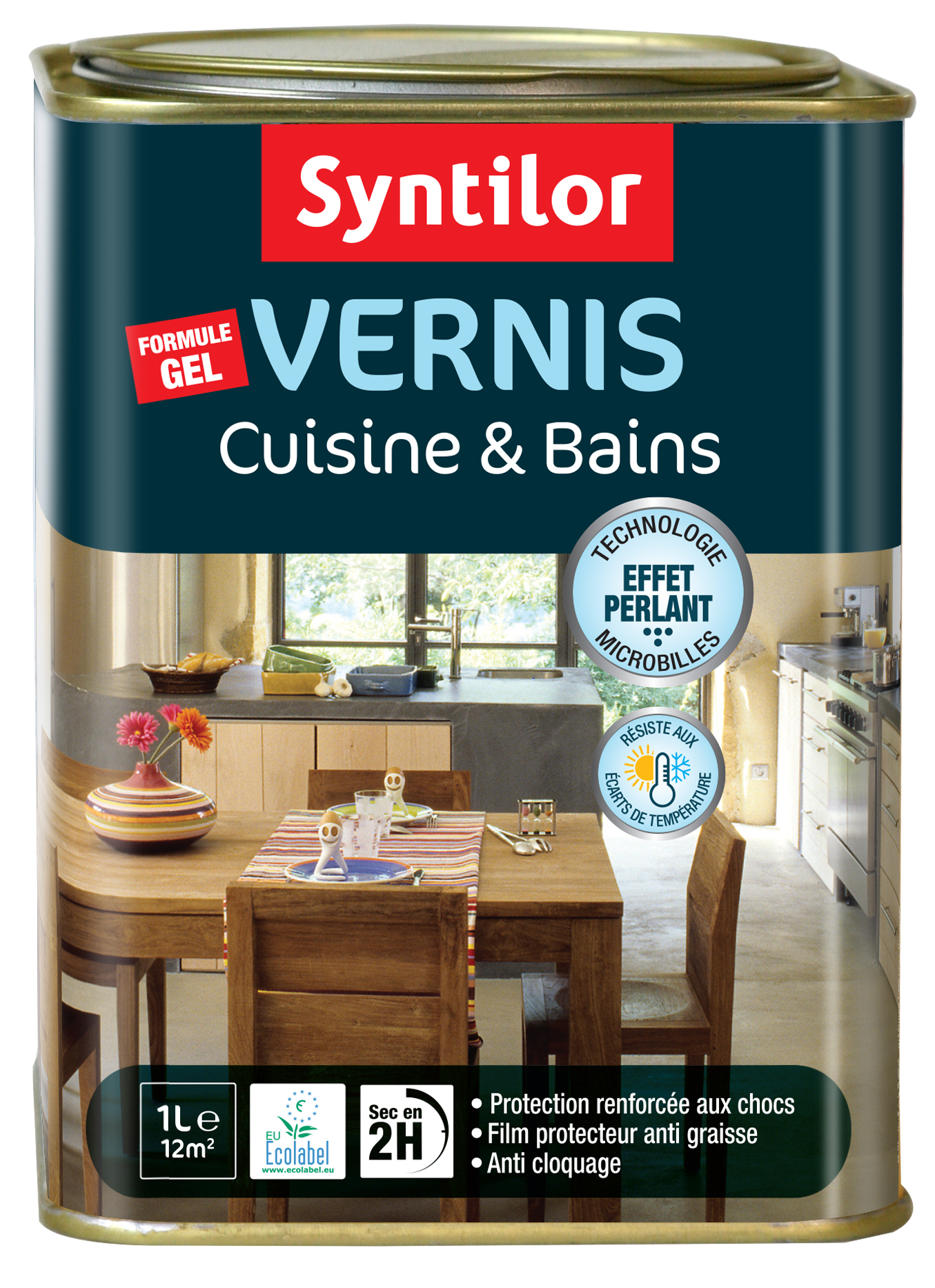 Vernis cuisine et salle de bains 1l incolore naturel - SYNTILOR